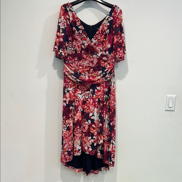 R&M Richards 7316 High Low Short Sleeve Print Dress - Picture 1 of 11
